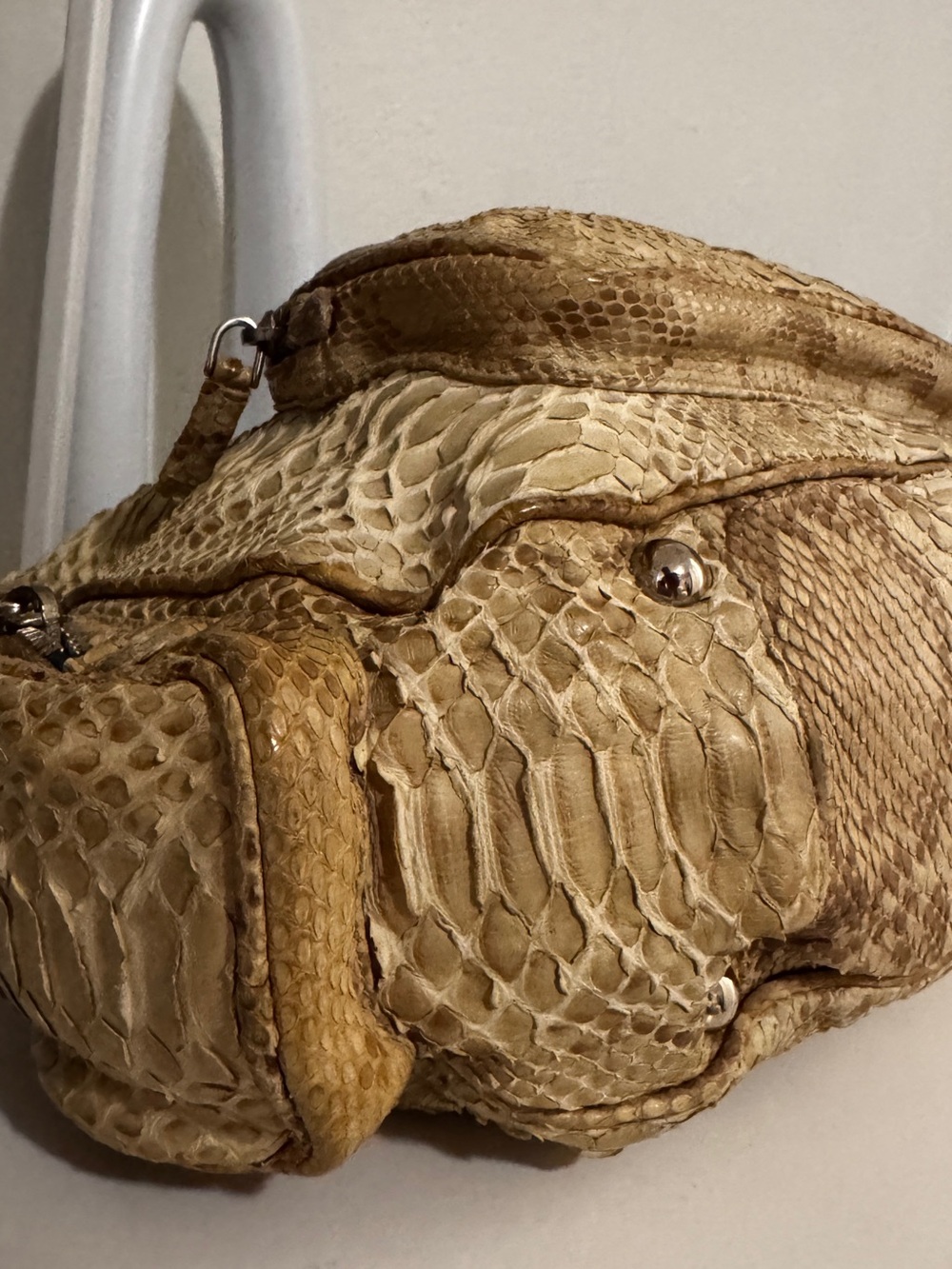 Prada Beige Cargo PythonShoulder Bag - Picture 9 of 16
